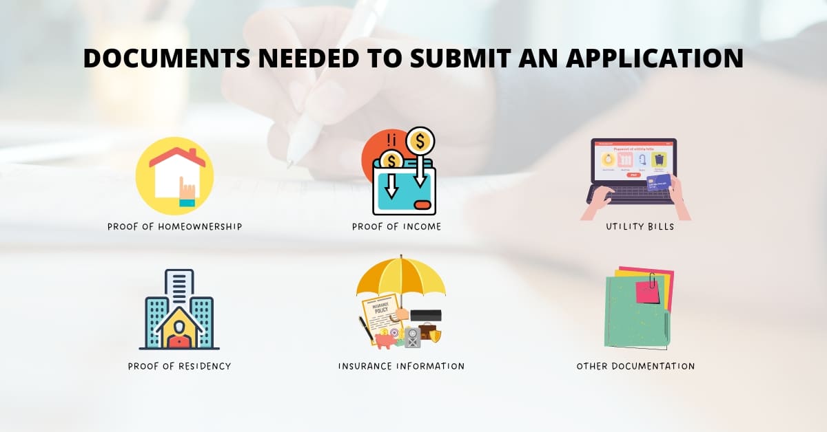Documents needed to submit an application