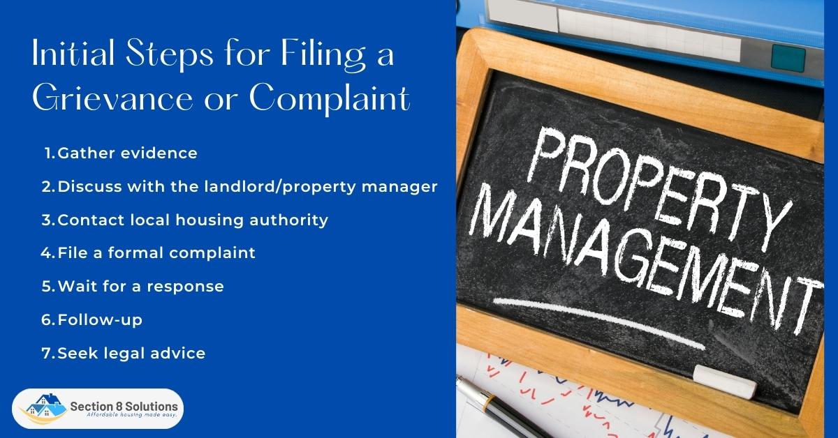Initial Steps for Filing a Grievance or Complaint