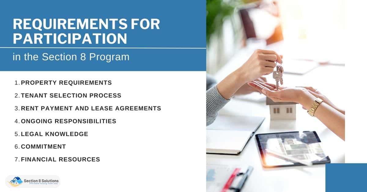 Requirements for Participation in the Section 8 Program